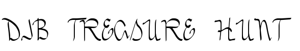 DJB TREASURE HUNT Font Image