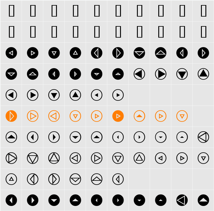 Mini Pics Character Map