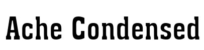 Ache Condensed Font Image