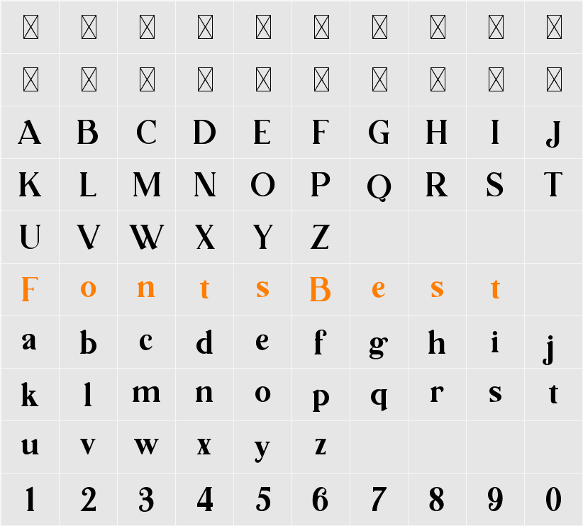 Lumiera Character Map