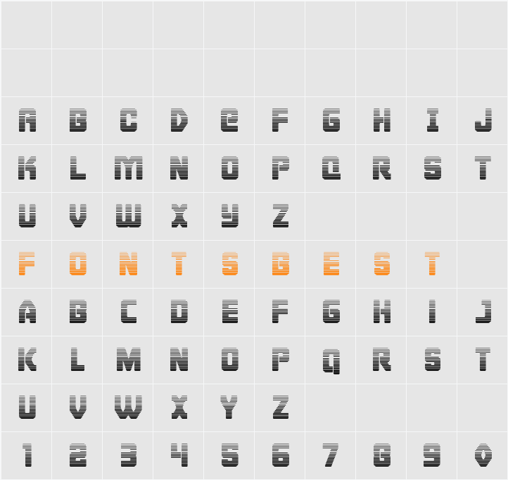 Cyborg Rooster Gradient Character Map