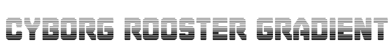 Cyborg Rooster Gradient Font Image