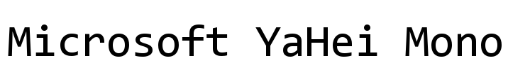 Microsoft YaHei Mono Font Image