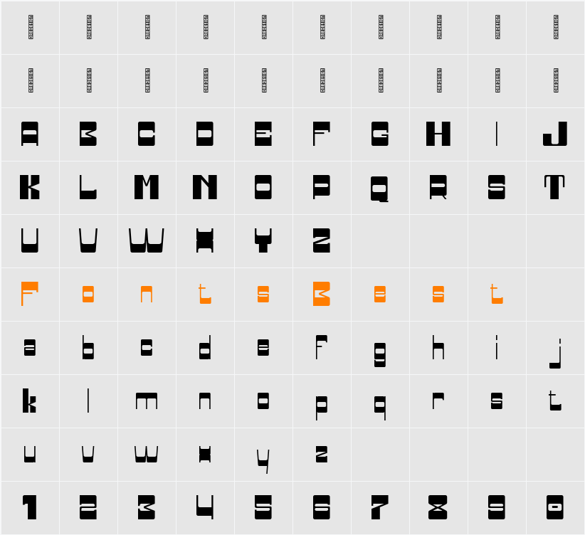 Dumba Character Map