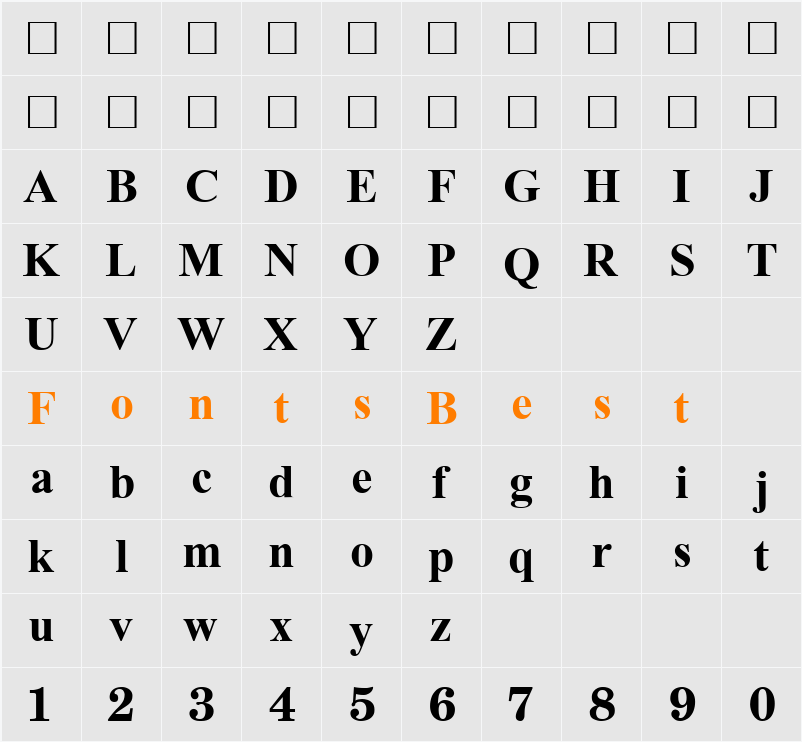 Arm Scool Character Map