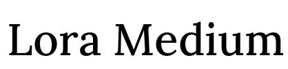 Lora Medium Font Image