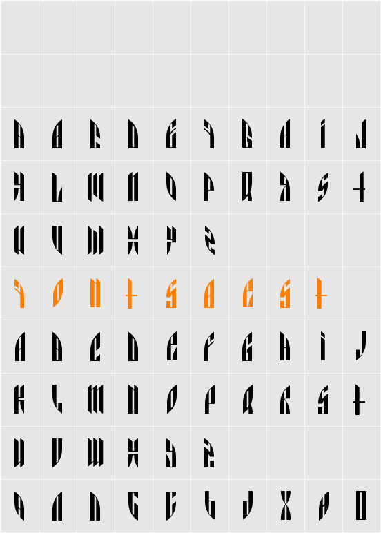 AngryOrange Character Map