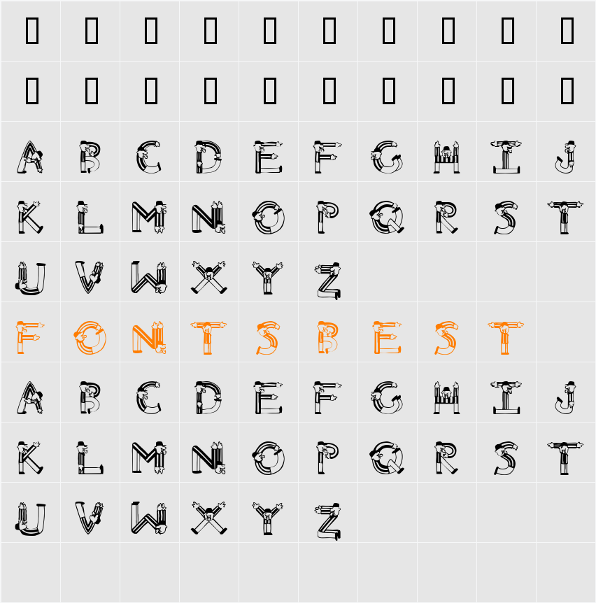 JI-Dynode Character Map