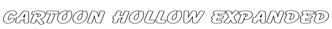 Cartoon Hollow Expanded Font Image