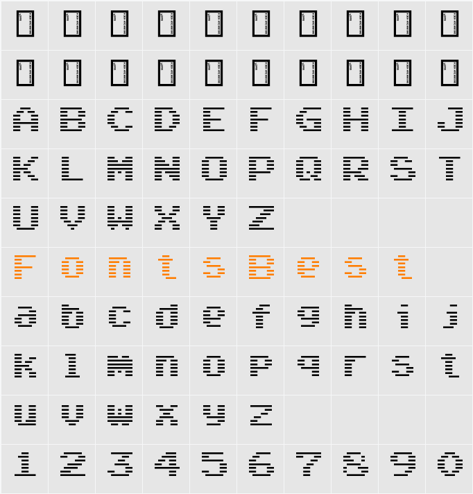 Arcade Classic Character Map