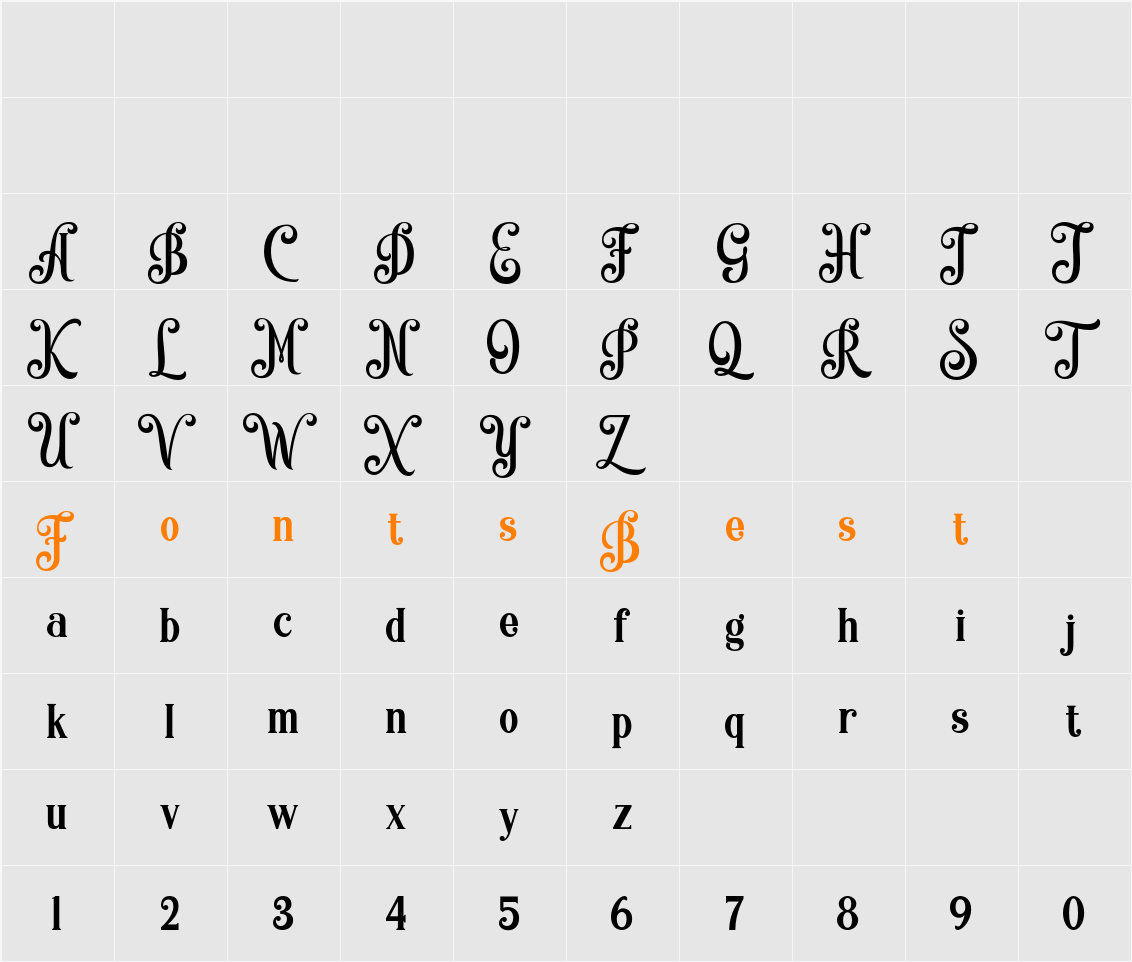 Quiska Character Map