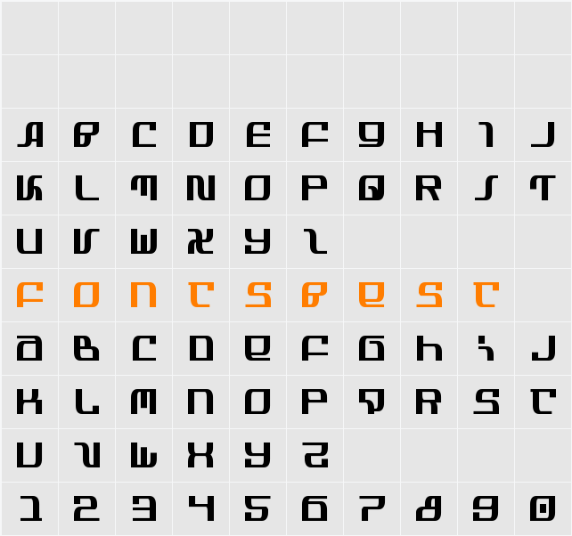 Infinity Formula Condensed Character Map