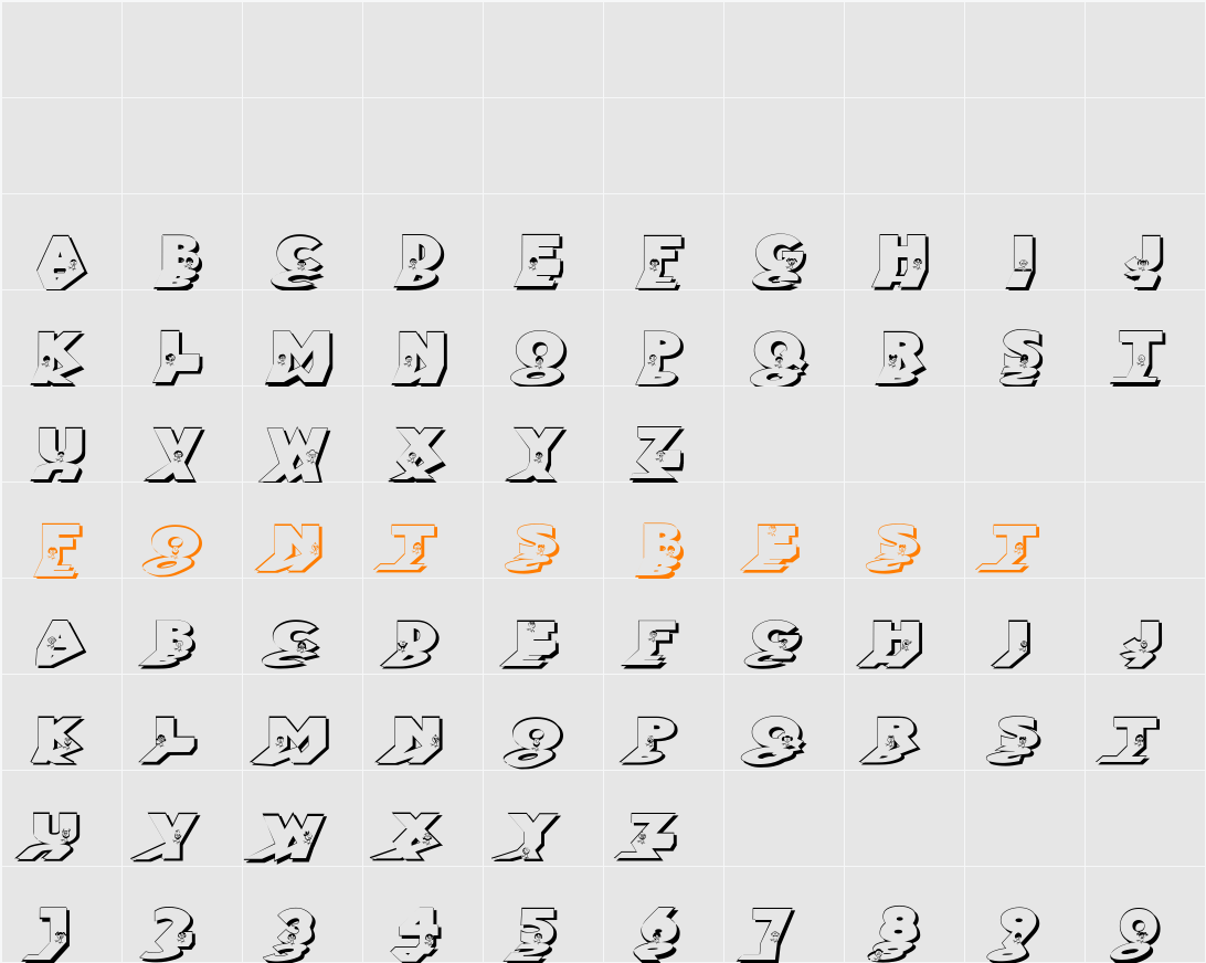 MirrorChicken Character Map