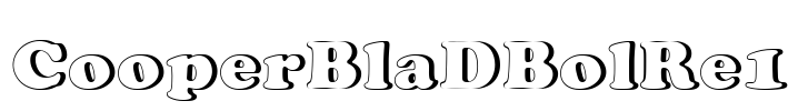 CooperBlaDBolRe1 Font Image