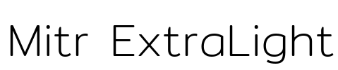 Mitr ExtraLight Font Image