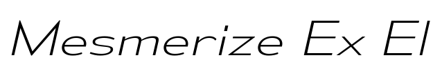 Mesmerize Ex El Font Image