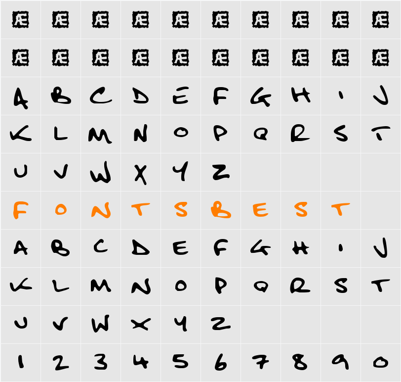 Fatboy Slim BLTC BRK Character Map