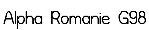 Alpha Romanie G98 Font Image