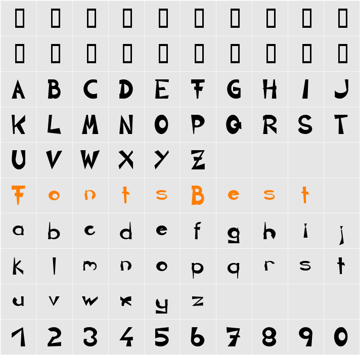 CIRCLINE Character Map