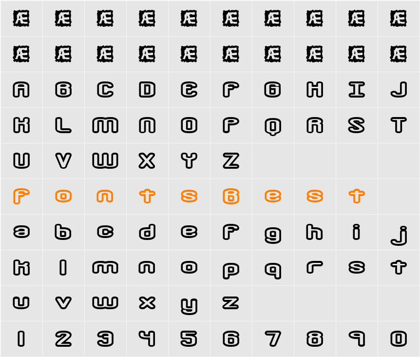 Crackdown O2 (BRK) Character Map