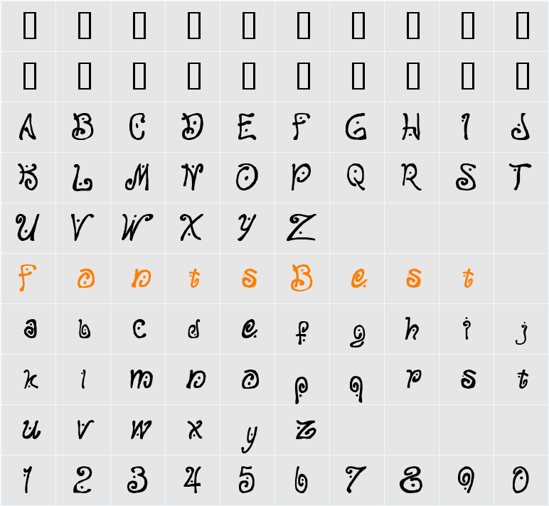 Curly Character Map