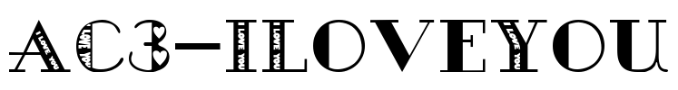 AC3-ILoveYou Font Image