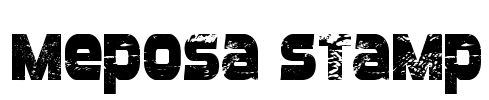 Meposa Stamp Font Image