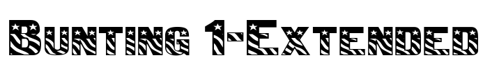 Bunting 1-Extended Font Image