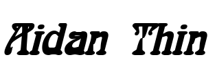 Aidan Thin Font Image