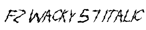 FZ WACKY 57 ITALIC Font Image