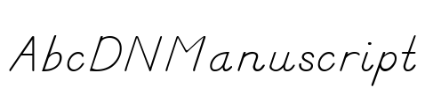 AbcDNManuscript Font Image