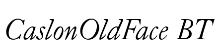 CaslonOldFace BT Font Image