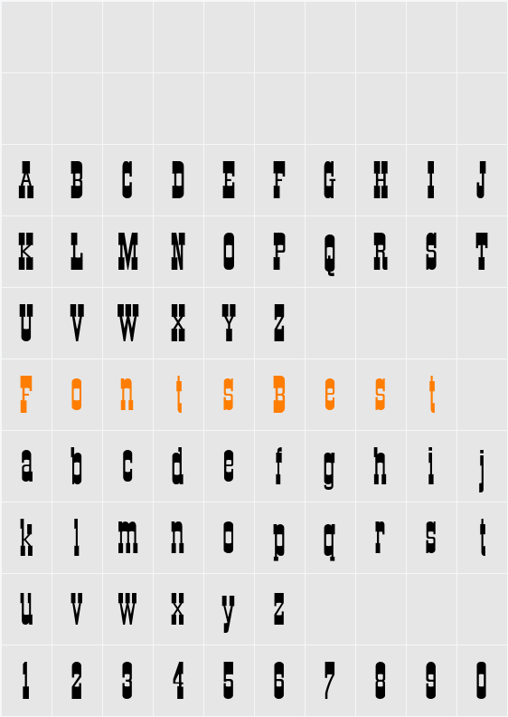 CartWright Character Map