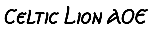 Celtic Lion AOE Font Image