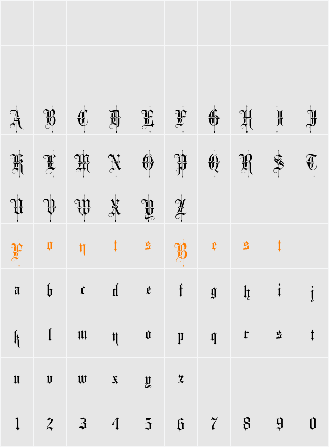 FancyText Character Map