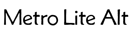 Metro Lite Alt Font Image