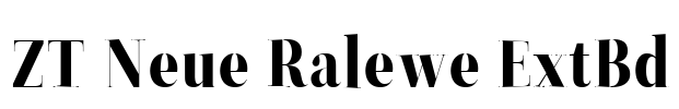 ZT Neue Ralewe ExtBd Font Image