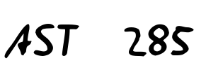 AST 285 Font Image