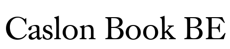 Caslon Book BE Font Image