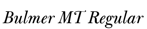 Bulmer MT Regular Font Image