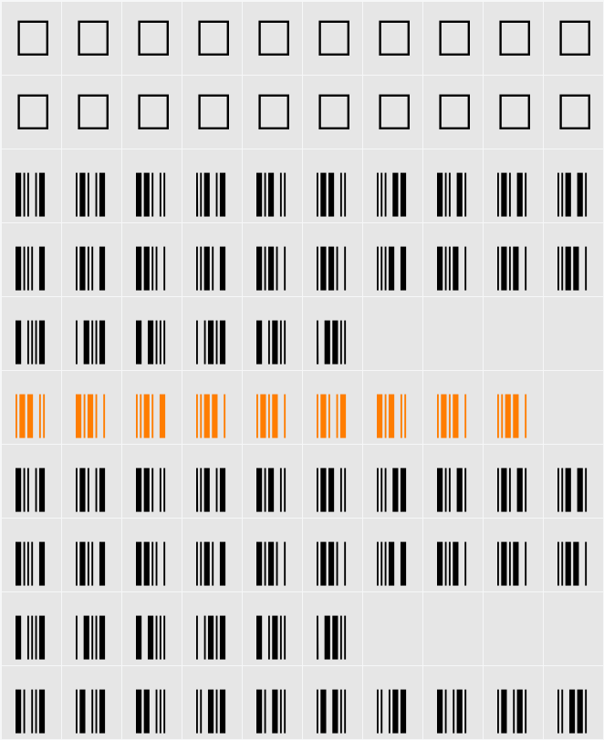 C39P24DlTt Character Map