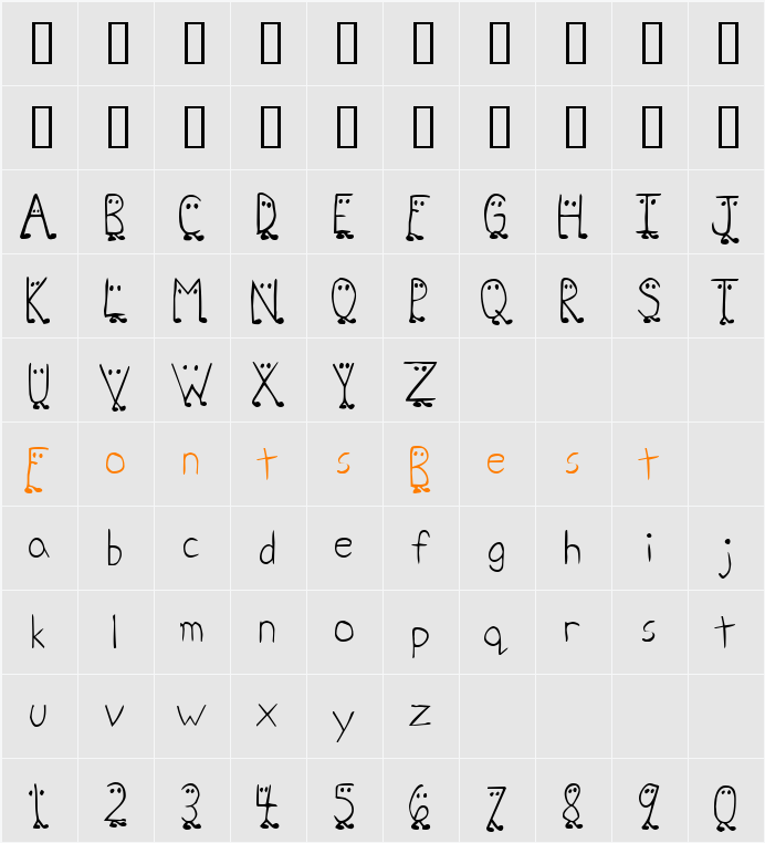 JI-Igloos Character Map