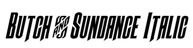 Butch & Sundance Italic Font Image