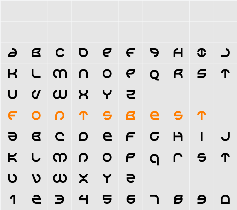 Aetherfox Condensed Character Map