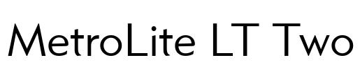 MetroLite LT Two Font Image