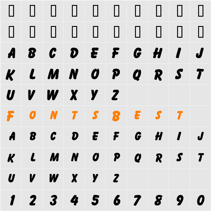 ActivaCapsSSK Character Map