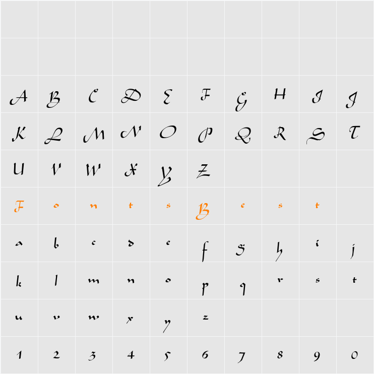 Arabian Character Map