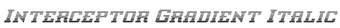 Interceptor Gradient Italic Font Image