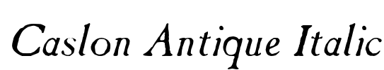 Caslon Antique Italic Font Image