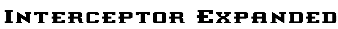 Interceptor Expanded Font Image